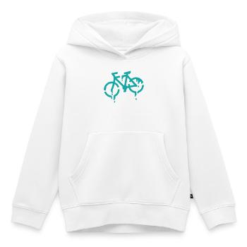 stencil bike - Kinder Premium Organic Hoodie - Weiß - Vorne - AI Model Kid Female (0cm)