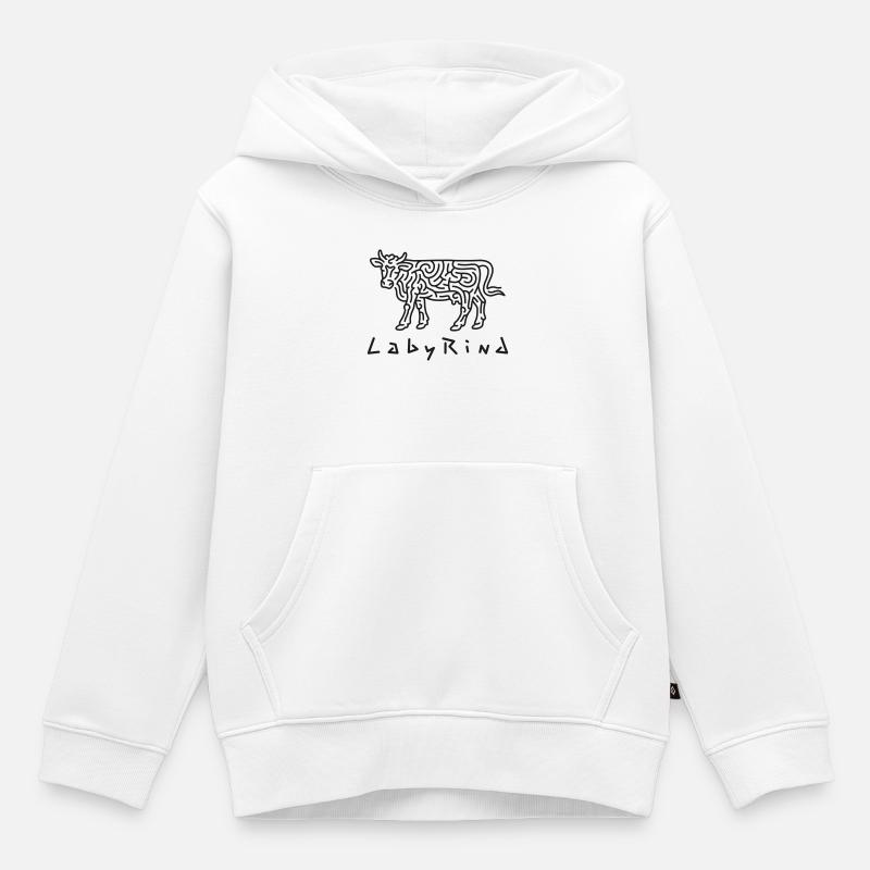 LabyRind - Kinder Premium Organic Hoodie - Weiß