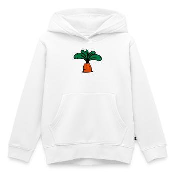 Möhre Icon - Kinder Premium Organic Hoodie - Weiß - Vorne - AI Model Kid Female (0cm)