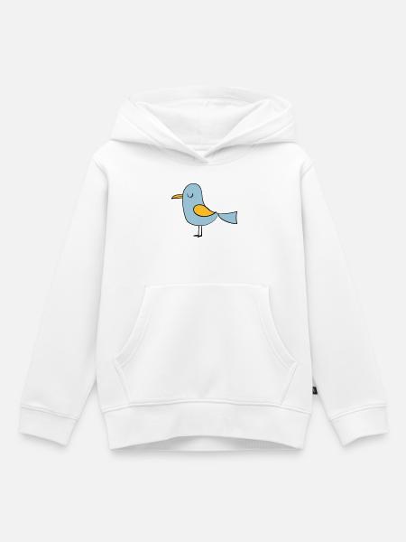 Vogel - Kinder Premium Organic Hoodie - Weiß