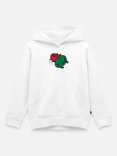couleur insecte vecteur insecte animal rampant - Sweat Premium à capuche enfant bio - blanc