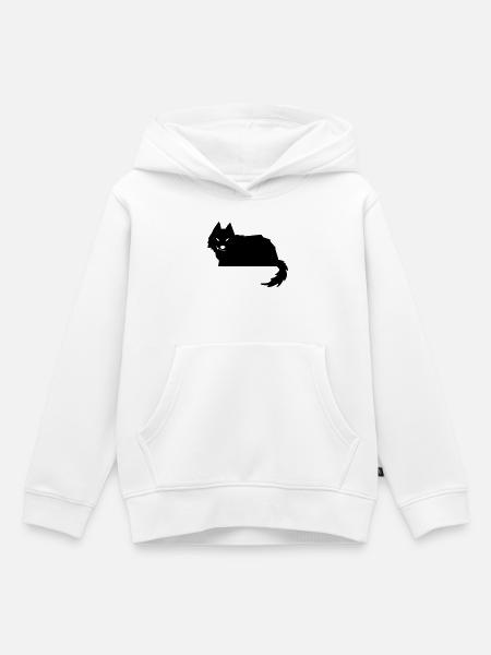 Wolf - Kinder Premium Organic Hoodie - Weiß