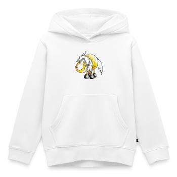 Haflinger - Avelignese - Cheval - Sweat Premium à capuche enfant bio - blanc - Devant - AI Model Kid Female (0cm)