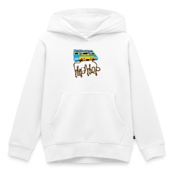 Cassette hip-hop underground - Sweat Premium à capuche enfant bio - blanc - Devant - AI Model Kid Female (0cm)