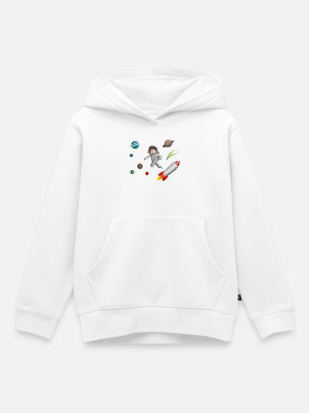 Weltall - Astronaut Junge - Kinder Premium Organic Hoodie - Weiß