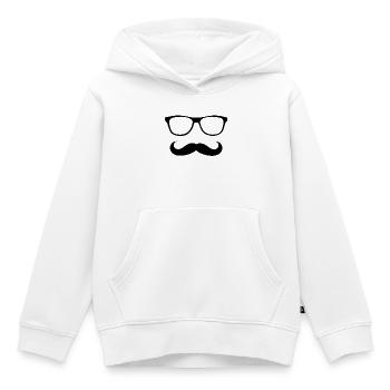 Brille und Schnurrbart - Kinder Premium Organic Hoodie - Weiß - Vorne - AI Model Kid Female (0cm)