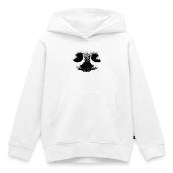 Nez de chien | Chien et nez - Sweat Premium à capuche enfant bio - blanc - Devant - AI Model Kid Female (0cm)