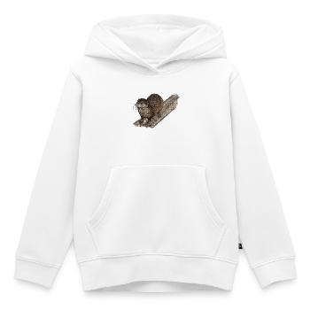 fischotter auf Ast - Kinder Premium Organic Hoodie - Weiß - Vorne - AI Model Kid Female (0cm)