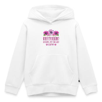 Rentnerin Rente Blumen Endlich Zeit für den Garten - Kinder Premium Organic Hoodie - Weiß - Vorne - AI Model Kid Female (0cm)