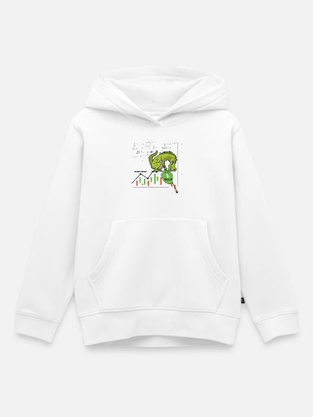 Dinocoin Zukunftssicher ? - Kinder Premium Organic Hoodie - Weiß