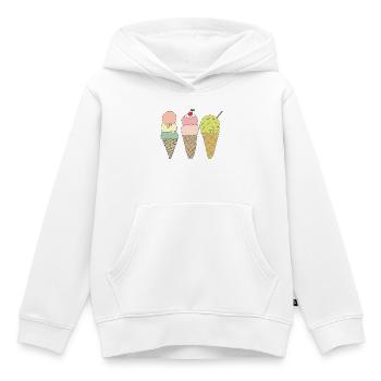 eisvariationen - Kinder Premium Organic Hoodie - Weiß - Vorne - AI Model Kid Female (0cm)