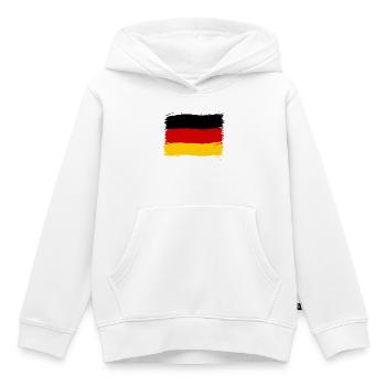 Allemagne couleurs noir rouge or - Sweat Premium à capuche enfant bio - blanc - Devant - AI Model Kid Female (0cm)
