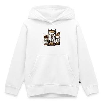 Low Life Hourglass - Kids Premium Organic Hoodie - white - Front - AI Model Kid Female (0cm)