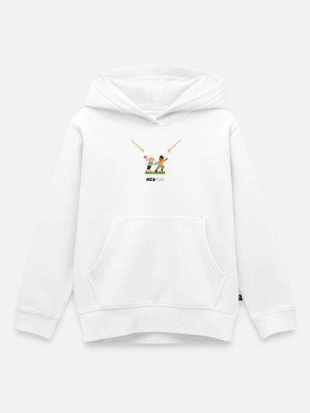 Verliebte Herzen - Kinder Premium Organic Hoodie - Weiß