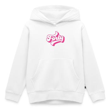 Quarante-40e anniversaire pour les femmes de 40 ans - Sweat Premium à capuche enfant bio - blanc - Devant - AI Model Kid Female (0cm)