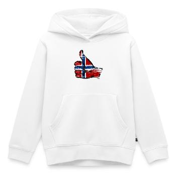 Norwegen Flagge alles klar Symbol used - Kinder Premium Organic Hoodie - Weiß - Vorne - AI Model Kid Female (0cm)