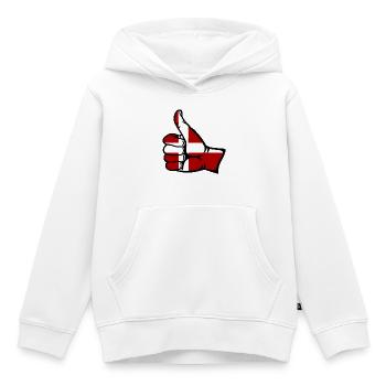 Denmark Flag All Right Symbol - Kids Premium Organic Hoodie - white - Front - AI Model Kid Female (0cm)