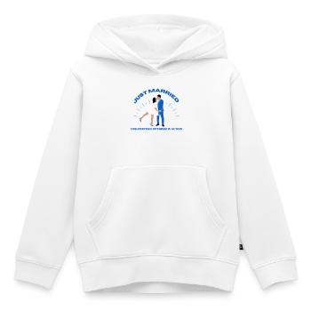 just married | Hochzeit - Kinder Premium Organic Hoodie - Weiß - Vorne - AI Model Kid Female (0cm)