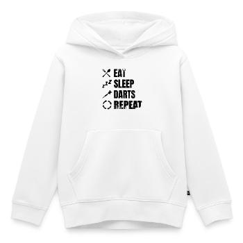 Dart Täglicher Zeitplan - Kinder Premium Organic Hoodie - Weiß - Vorne - AI Model Kid Female (0cm)
