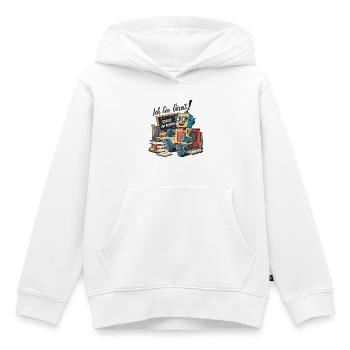 Einschulung erster Schultag kleiner Roboter - Kinder Premium Organic Hoodie - Weiß - Vorne - AI Model Kid Female (0cm)
