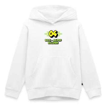 Grumbling Alpine Bottom - Kids Premium Organic Hoodie - white - Front - AI Model Kid Female (0cm)
