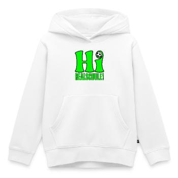 SCHULE REALSCHULE FUßBALL - Kinder Premium Organic Hoodie - Weiß - Vorne - AI Model Kid Female (0cm)