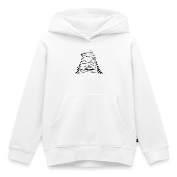 ouragan orageux - Sweat Premium à capuche enfant bio - blanc - Devant - AI Model Kid Female (0cm)