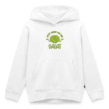 Jetzt haben wir den Salat - Kinder Premium Organic Hoodie - Weiß - Vorne - AI Model Kid Female (0cm)