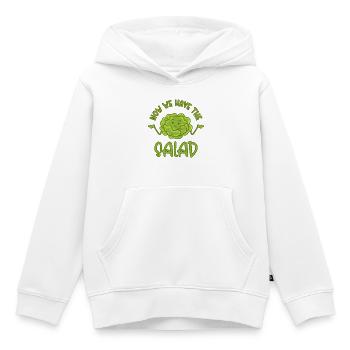 Maintenant, nous avons la salade - Sweat Premium à capuche enfant bio - blanc - Devant - AI Model Kid Female (0cm)
