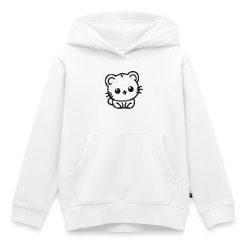 Kuschelpanda Kontur - Kinder Premium Organic Hoodie - Weiß - Vorne - AI Model Kid Female (0cm)