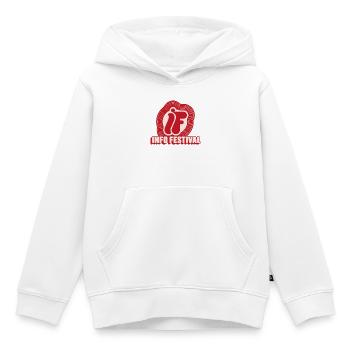 Festival & Vinyle, inspiration rétro - Sweat Premium à capuche enfant bio - blanc - Devant - AI Model Kid Female (0cm)