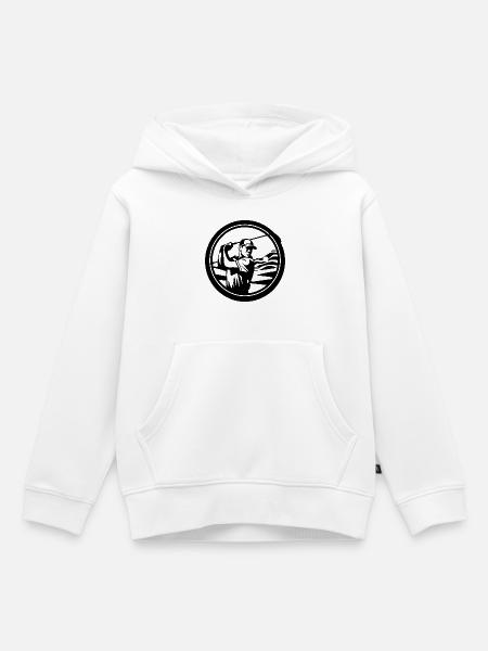Golfspieler - Kinder Premium Organic Hoodie - Weiß