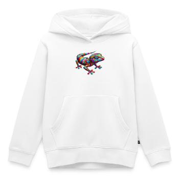 Gecko - Kinder Premium Organic Hoodie - Weiß - Vorne - AI Model Kid Female (0cm)
