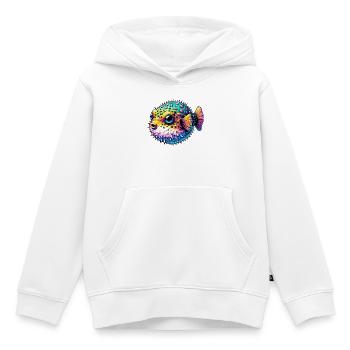 Kugelfisch - Kinder Premium Organic Hoodie - Weiß - Vorne - AI Model Kid Female (0cm)