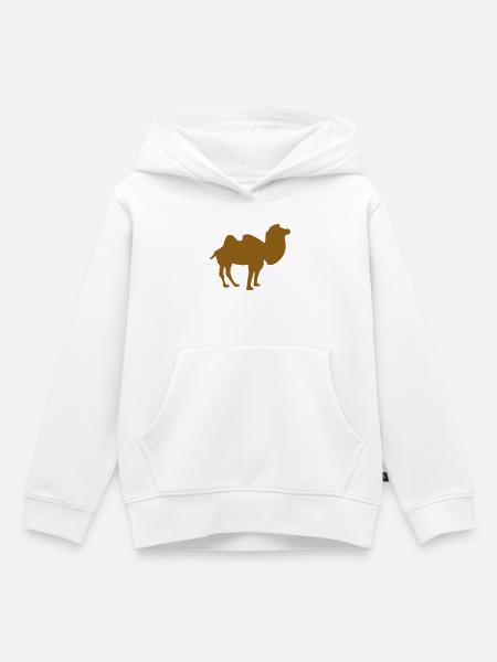 Kamel - Kinder Premium Organic Hoodie - Weiß