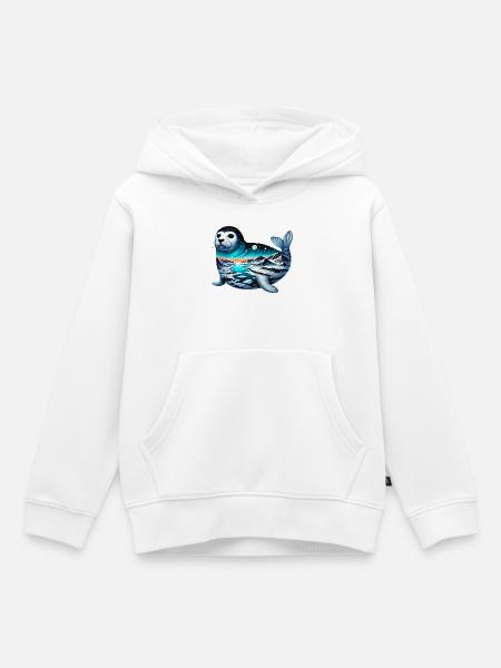 Siegel - Kinder Premium Organic Hoodie - Weiß