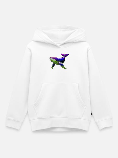 Wal - Kinder Premium Organic Hoodie - Weiß