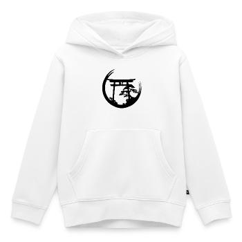 Japanische Atmosphäre (schwarz) - Kinder Premium Organic Hoodie - Weiß - Vorne - AI Model Kid Female (0cm)