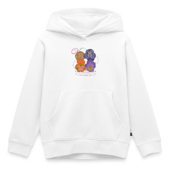 Poème de Violet Fleur Humour - Sweat Premium à capuche enfant bio - blanc - Devant - AI Model Kid Female (0cm)