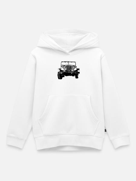 Jeep - Kinder Premium Organic Hoodie - Weiß