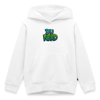 Nerd design with gradient - Kids Premium Organic Hoodie - white - Front - AI Model Kid Female (0cm)