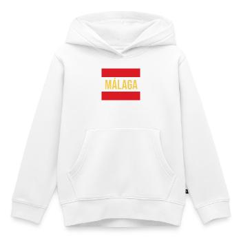 Conception du drapeau régional de Malaga - Sweat Premium à capuche enfant bio - blanc - Devant - AI Model Kid Female (0cm)