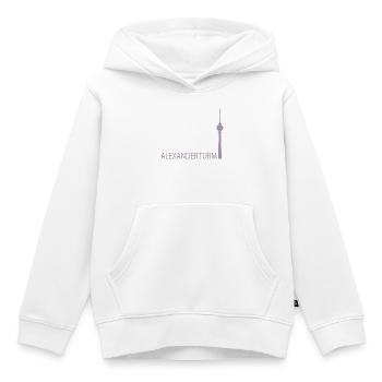 Drôle de tour de télévision de Berlin Silhouette Parodie - Sweat Premium à capuche enfant bio - blanc - Devant - AI Model Kid Female (0cm)