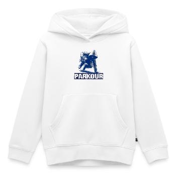Parkour Street Style - Sweat Premium à capuche enfant bio - blanc - Devant - AI Model Kid Female (0cm)