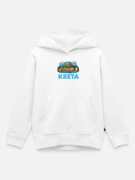 Kreta Insel - Kinder Premium Organic Hoodie - Weiß