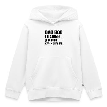 Papa Bod Loading - Kinder Premium Organic Hoodie - Weiß - Vorne - AI Model Kid Female (0cm)