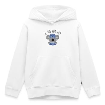 Koala Style Denim Casual - Kids Premium Organic Hoodie - white - Front - AI Model Kid Female (0cm)