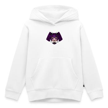 Chibi vampire avec des tresses violettes - Sweat Premium à capuche enfant bio - blanc - Devant - AI Model Kid Female (0cm)