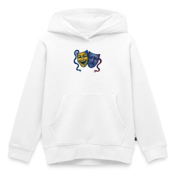 Theater maskiert Freude und Trauer - Kinder Premium Organic Hoodie - Weiß - Vorne - AI Model Kid Female (0cm)
