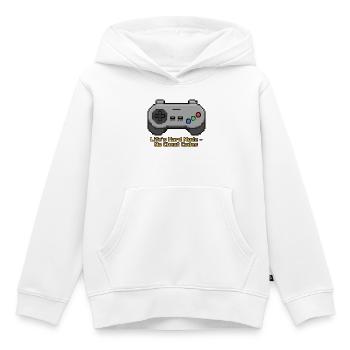Life's Hard Mode No Cheat Codes - Kids Premium Organic Hoodie - white - Front - AI Model Kid Female (0cm)
